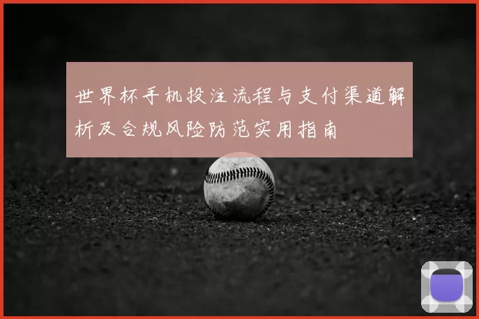 世界杯手机投注流程与支付渠道解析及合规风险防范实用指南